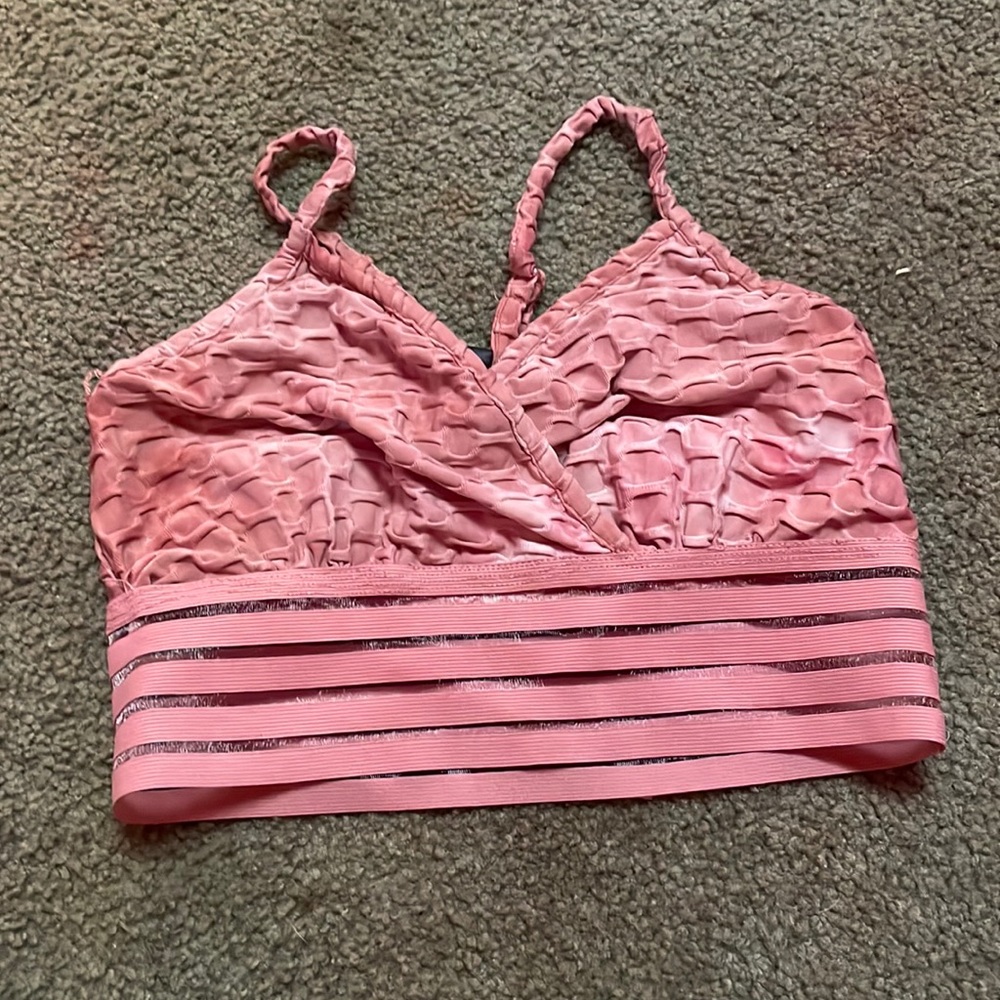Pink, sports bra size L